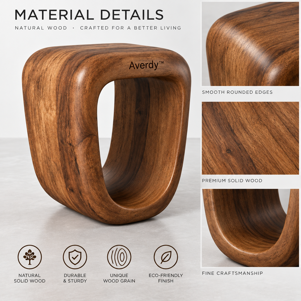 Averdy™ Portal Brown Hollow-Form Stool — design details