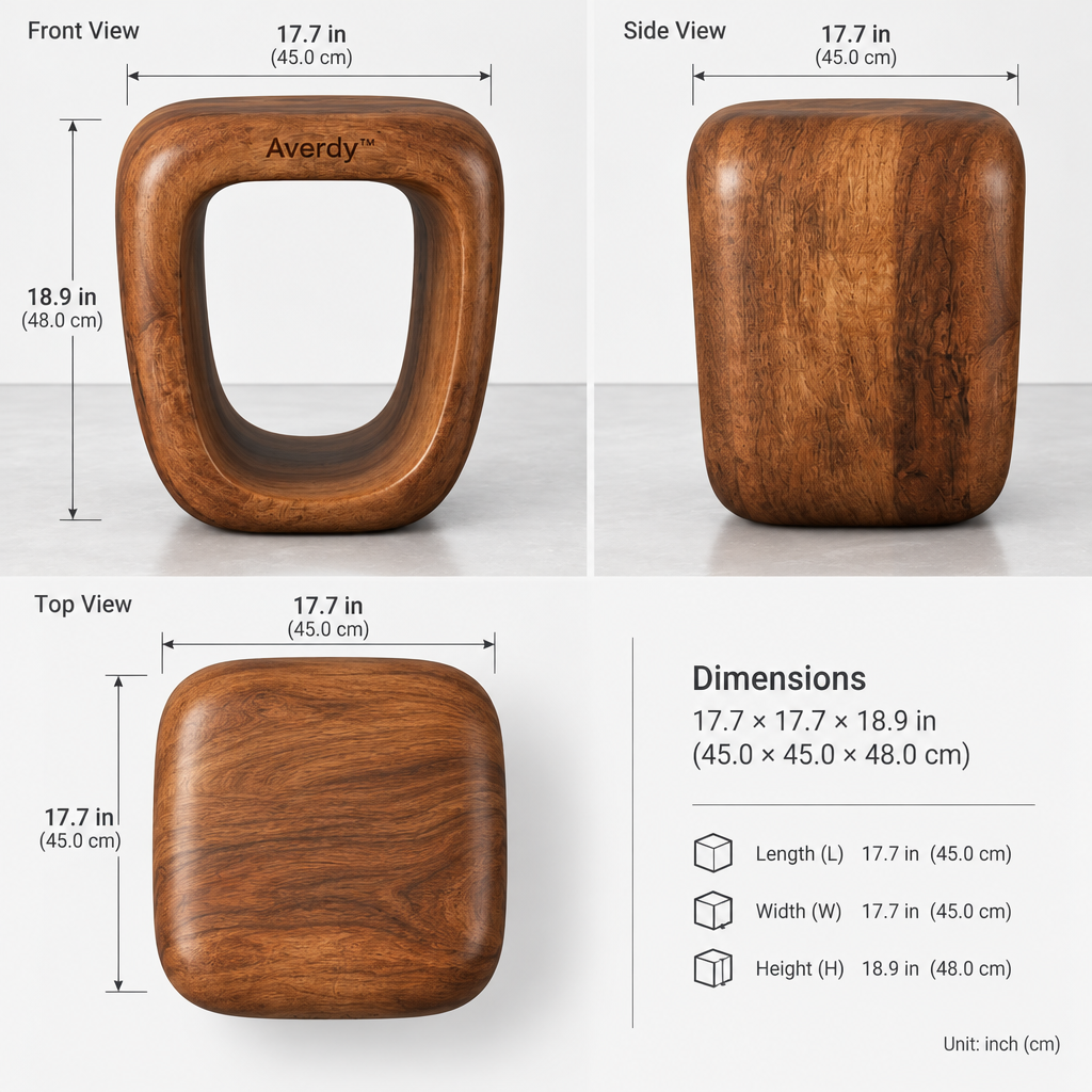 Averdy™ Portal Brown Hollow-Form Stool — product specifications