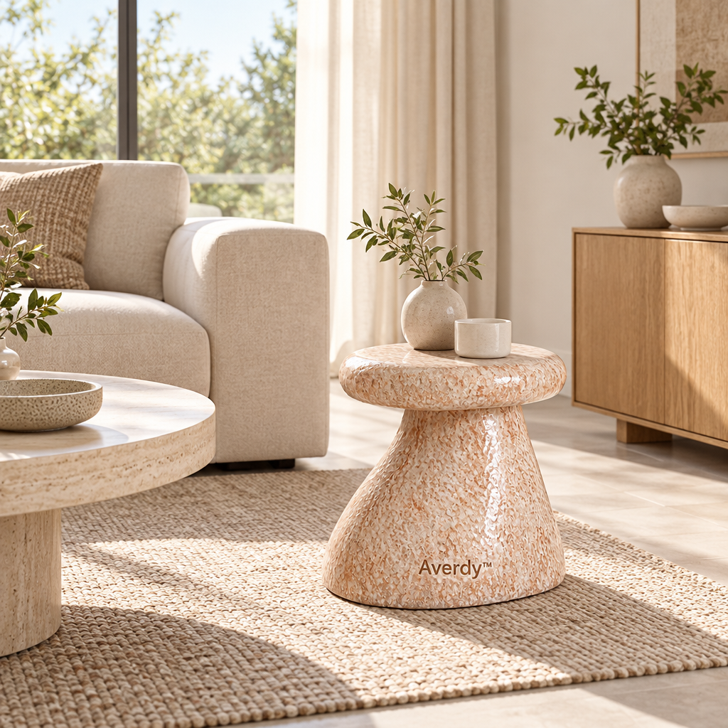 Averdy™ Orbit Blush Angled-Pedestal Stool — additional view