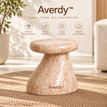Averdy™ Orbit Blush Angled-Pedestal Stool — styled view