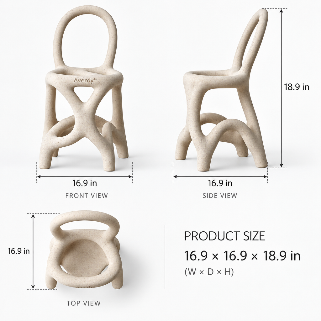 Averdy™ Vine Ivory Loop-Back Accent Chair — product specifications