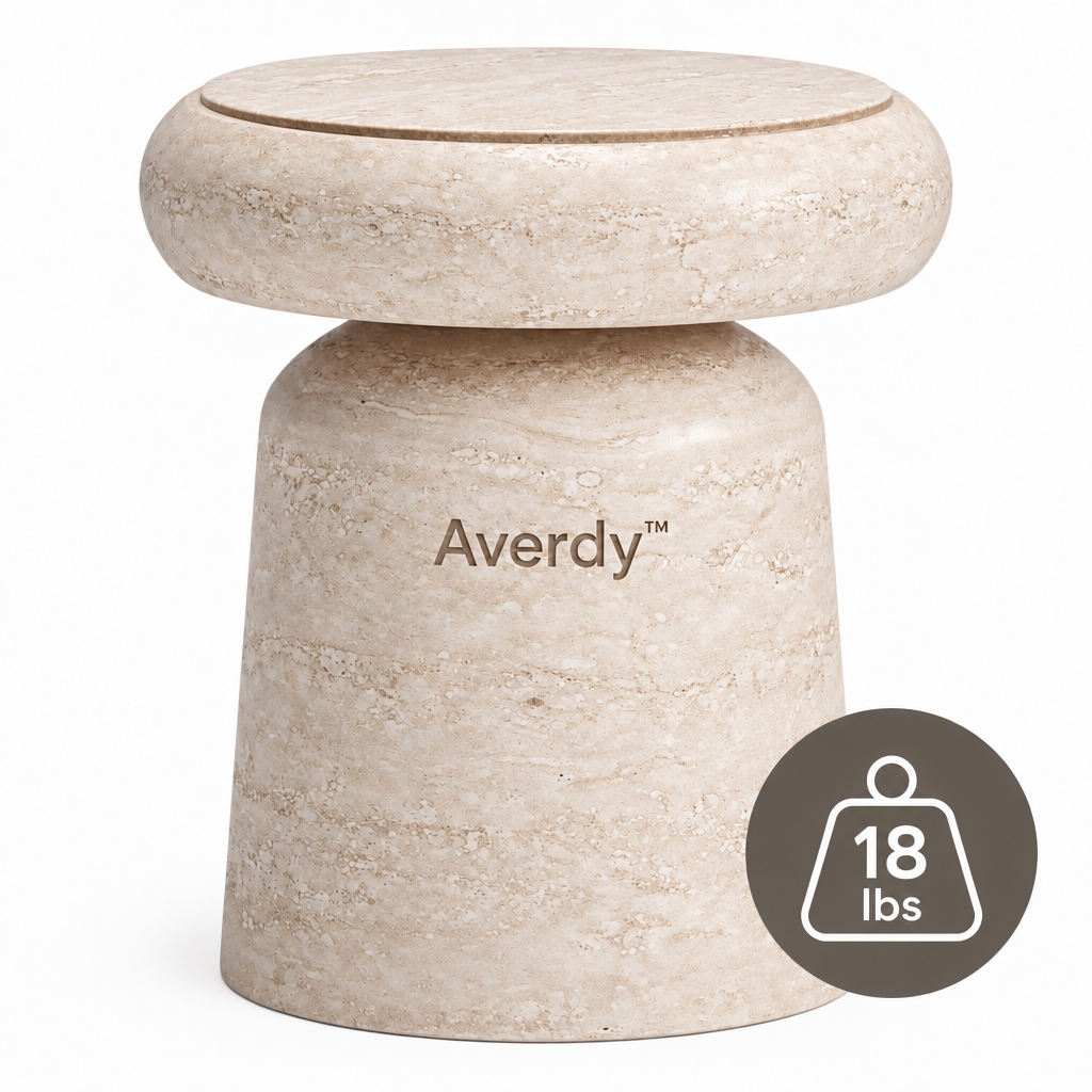 Averdy™ Mesa Sand Round-Top Accent Stool — additional product information
