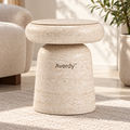 Averdy™ Mesa Sand Round-Top Accent Stool — styled view